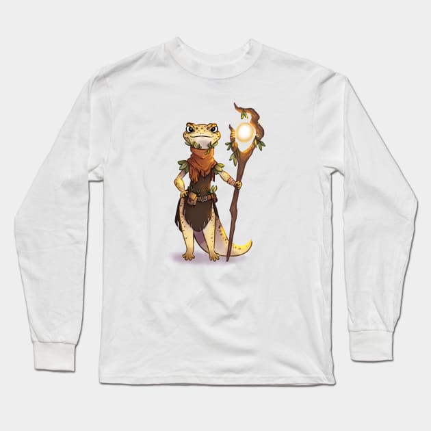 Druid Lizard Long Sleeve T-Shirt by Melissa Jan